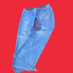 AMERICAN EAGLE size 6 Favorite Boyfriend, 30” inseam, distressed